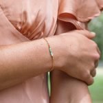 semi precious gemstone bead bar bracelet Chrysoprase Bracelets