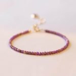 2.5mm Purple Mica Bracelet Purple Mica jewelry