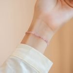 Dainty Strawberry Quartz Bracelet Minimalist bracelet