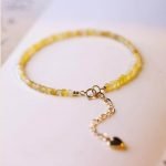 Yellow Opal bracelet October birthstone gifts for women