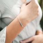 Turquoise Gemstone Faceted Bead Bar Bracelet Turquoise jewelry