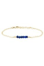 Lapis lazuli bracelet with stainless steel chain