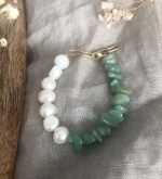 Aventurine Splinter Bracelet with Pearls