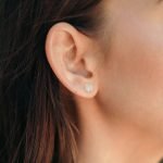 Dainty Blue Aquamarine Raw Stone Earrings