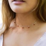 Carnelian Bead Drop Necklace adjustable carnelian crystal necklace