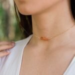 Carnelian Beaded Chain Necklace adjustable carnelian crystal necklace