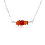 fashion Carnelian Chip Bead Bar Necklace