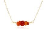 trending Carnelian Chip Bead Bar Necklace