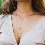 Dainty Carnelian Lariat Necklace