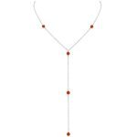 adjustable carnelian crystal necklace silver