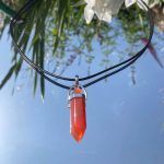 Carnelian Point Necklace adjustable