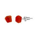 Carnelian Raw Crystal Stud Earrings