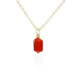 adjustable carnelian crystal necklace real carnelian