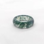 thegreencrystal Moss Agate Band Ring