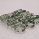 vintage moss agate band ring