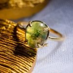 antique moss agate ring