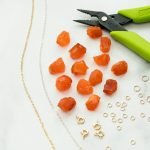 raw carnelian crystal necklace beads