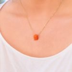 Genuine Raw Carnelian Stone Necklace