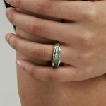 thegreencrystal trending antique moss agate ring