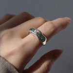 thegreencrystal antique moss agate ring