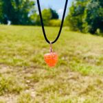 Crystal Necklace Wire Wrapped adjustable carnelian crystal necklace