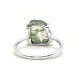 the back of Uncut Moss Agate Ring