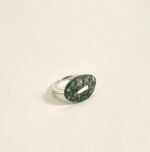 moss agate silver ring oval moss agate silver ring