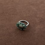 natural moss agate ring silver