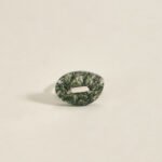 sterling silver moss agate ring