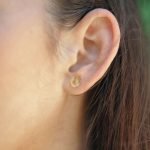 Dainty Yellow Citrine Raw Stone Earrings