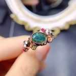 black opal ring vintage thegreencrystal
