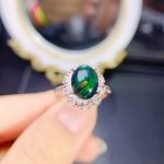 black opal silver ring thegreencrystal