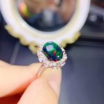 black opal engagement rings