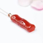 Carnelian Vertical Bar Necklace