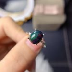 vintage black opal ring thegreencrystal