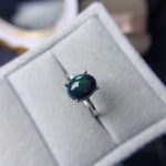 australian black fire opal ring thegreencrystal