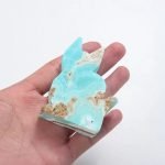 Blue Calcite Crystal carved cat