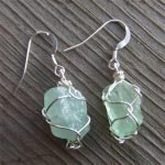 Emerald Green Calcite Earrings thegreencrystal