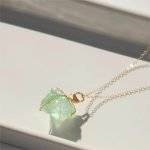 14k gold filled Wire Wrapped Green Calcite Necklace thegreencrystal