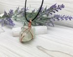 Raw Green Calcite Crystal Pendant