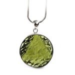 round moldavite necklace
