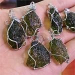 moldavite necklaces of different weight