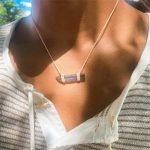 blue kyanite crystal necklace