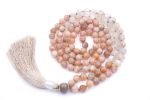 8mm Peach Moonstone Mala thegreencrystal