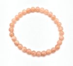 6mm Peach Moonstone Bead Bracelet