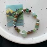 cute Agate And Green Aventurine Gemstone Bracelet