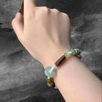 cute Agate And Green Aventurine Gemstone Bracelet