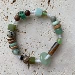 handmade Agate And Green Aventurine Gemstone Bracelet