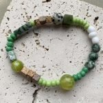 reat Agate And Speckled Stone gemstone Bracelet