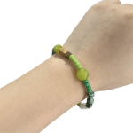 real Agate And Speckled Stone Bracelet